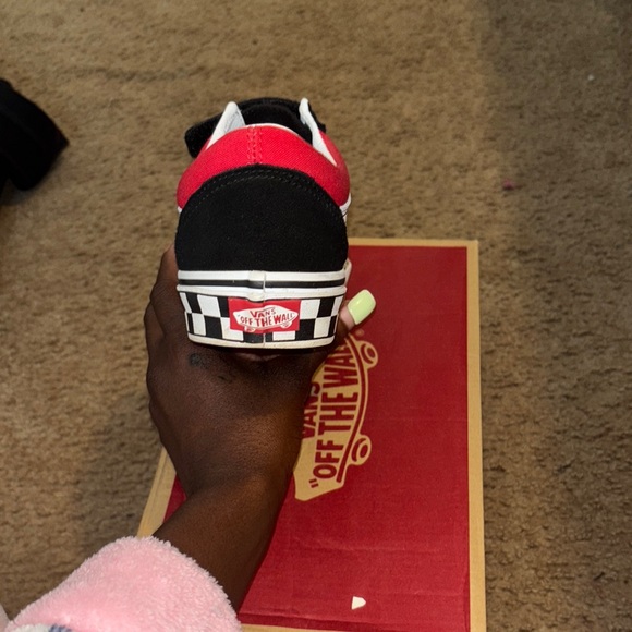 Vans Black and Red Velcro Sneakers - Picture 8 of 11